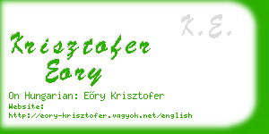 krisztofer eory business card